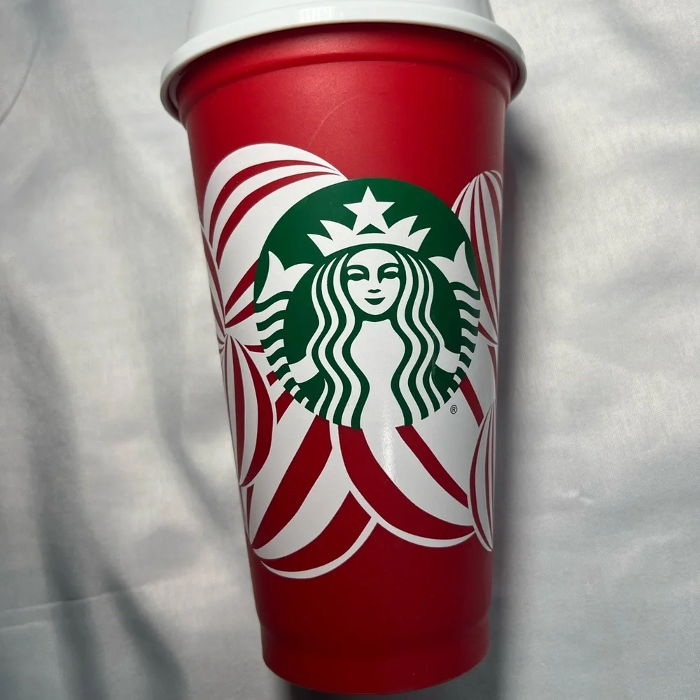 Starbucks‎ Holiday Cup- Reusable Red Grande 16oz BPA Free Plastic Coffee 2024